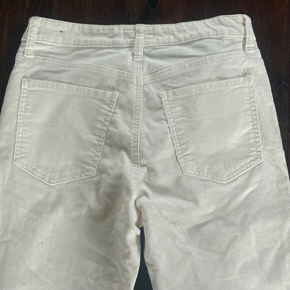 Kut From The Kloth Kelsey Fab Ab Ankle Flare Corduroy Pant Ivory Size 4 - Picture 9 of 13
